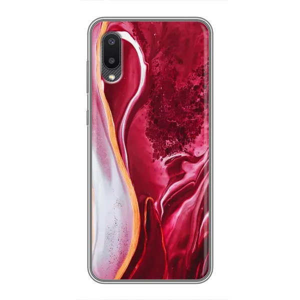 Чехол с рисунком «Красный мрамор» для Samsung Galaxy A02 Чехол с рисунком «Красный мрамор» для Samsung Galaxy A02