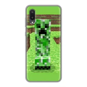 Чохли для Samsung Galaxy A02 (Персонажі МайнКрафт) (Кріпер 2)