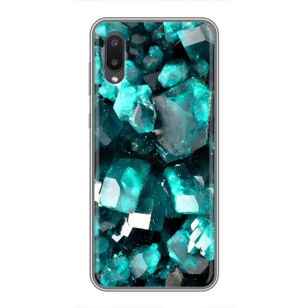 Чехол с рисунком «Кристалы» для Samsung Galaxy A02 Чехол с рисунком «Кристалы» для Samsung Galaxy A02