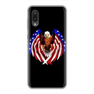 Чехол Флаг USA для Samsung Galaxy A02 (Крылья США)