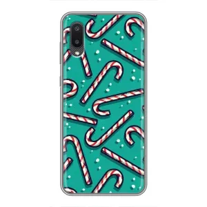Силіконовий бампер на різдво для Samsung Galaxy A02 (Льодяники)