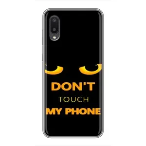 Чехол с Прикольным принтом на Samsung Galaxy A02 (Не трогай мой телефон)