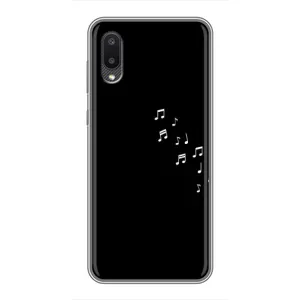 Чохол з картинками на чорному фоні для Samsung Galaxy A02 (Ноти)
