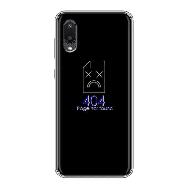Чехол с рисунком «Ошибка 404» для Samsung Galaxy A02 Чехол с рисунком «Ошибка 404» для Samsung Galaxy A02