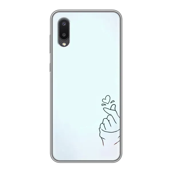 Чехол с рисунком «Сердце на голубом» для Samsung Galaxy A02 Чехол с рисунком «Сердце на голубом» для Samsung Galaxy A02