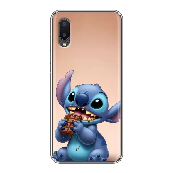 Чехол с рисунком «Стич с шоколадом» для Samsung Galaxy A02 Чехол с рисунком «Стич с шоколадом» для Samsung Galaxy A02