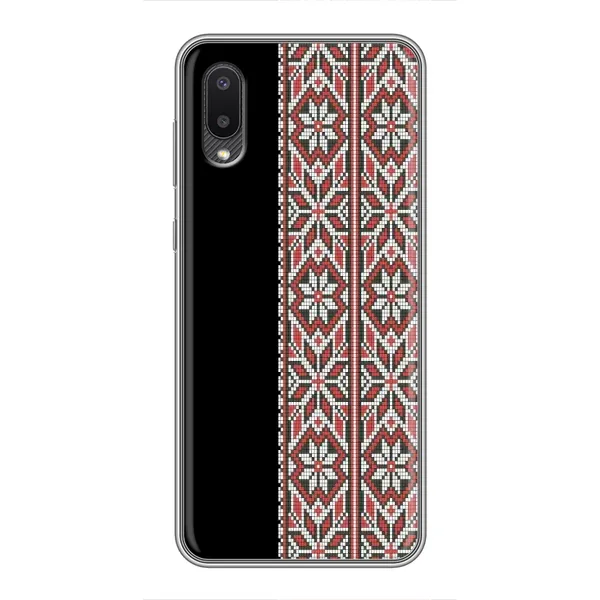 Чехол с рисунком «Стильная вишиванка» для Samsung Galaxy A02