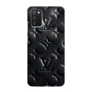 Текстурный Чехол Louis Vuitton для Самсунг Гелекси А02с (Черный ЛВ)