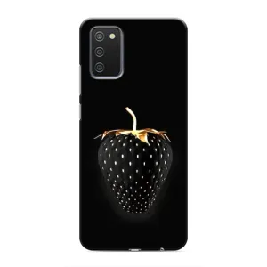 Чохол з зображенням смачної їжі для Samsung Galaxy A02s (Чорна полуниця)