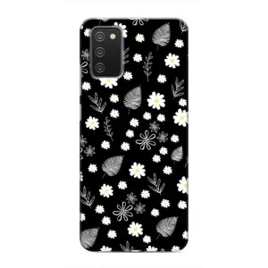 Чохли з тематикою "КВІТИ" на Samsung Galaxy A02s (цвітіння на чорному)