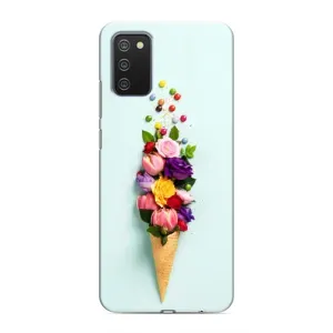 Чохли з тематикою "КВІТИ" на Samsung Galaxy A02s (Квітка-морозиво)