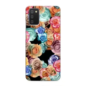 Чохли з тематикою "КВІТИ" на Samsung Galaxy A02s (Квіти на чорному)