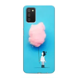 Девчачий Чехол для Samsung Galaxy A02s (Девочка с тучкой)
