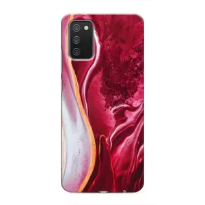 Чохли з тематикою "Мрамор" на Самсунг Гелексі А02с (Червоний мрамор)