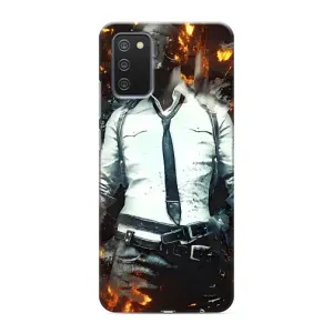 Чохол з картинкою "Герой Pubg" на Samsung Galaxy A02s (Man Пубг)