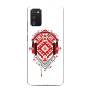 Силиконовый Чехол на Samsung Galaxy A02s с картинкой Вышиванки (Модная вышиванка)
