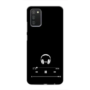 Чохол з картинками на чорному фоні для Samsung Galaxy A02s (Плеєр)