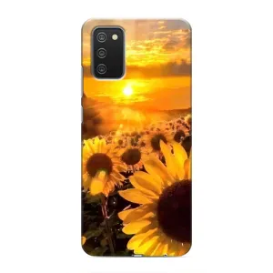 Чохол з Квітами для Samsung Galaxy A02s (поле соняшників)