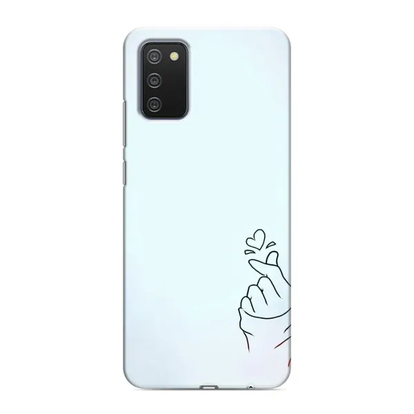 Чехол с рисунком «Сердце на голубом» для Samsung Galaxy A02s Чехол с рисунком «Сердце на голубом» для Samsung Galaxy A02s