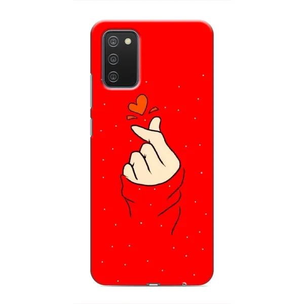 Чехол с рисунком «Сердце на красном» для Samsung Galaxy A02s Чехол с рисунком «Сердце на красном» для Samsung Galaxy A02s