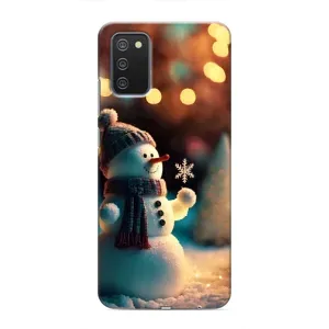 Чехлы на Новый Год Samsung Galaxy A02s (Снеговик праздничный)