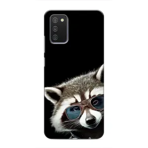 Силіконовий Чохол з Энотами на Samsung Galaxy A02s (Стильний Єнот)