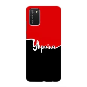 Чехлы УПА (Красно-Чёрный) на Samsung Galaxy A02s (Украина УПА)