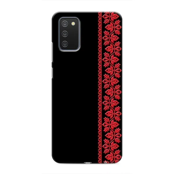 Чохол з малюнком «Вишиванка на чорному» для Samsung Galaxy A02s Чохол з малюнком «Вишиванка на чорному» для Samsung Galaxy A02s