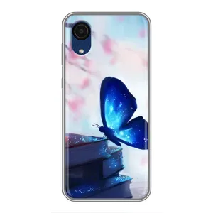 Силіконовий бампер з картинкою звірів для Samsung Galaxy A03 Core (Метелик синій)