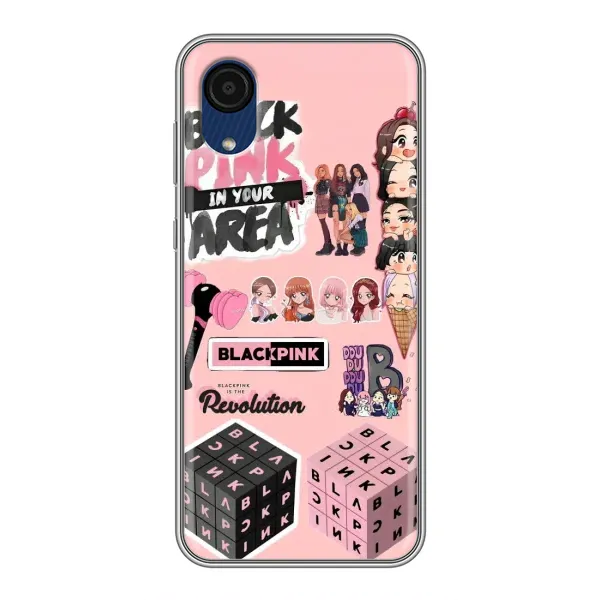 Чехол с рисунком «BLACK PINK коллаж» для Samsung Galaxy A03 Core
