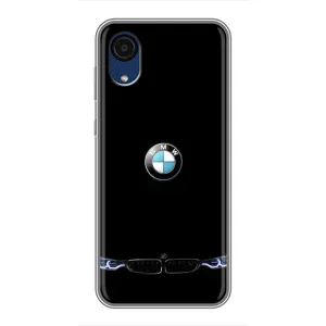 Силіконовий бампер з картинкою машини на Samsung Galaxy A03 Core (Чорний BMW)