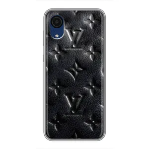 Текстурный Чехол Louis Vuitton для Самсунг А03 Кор (Черный ЛВ)
