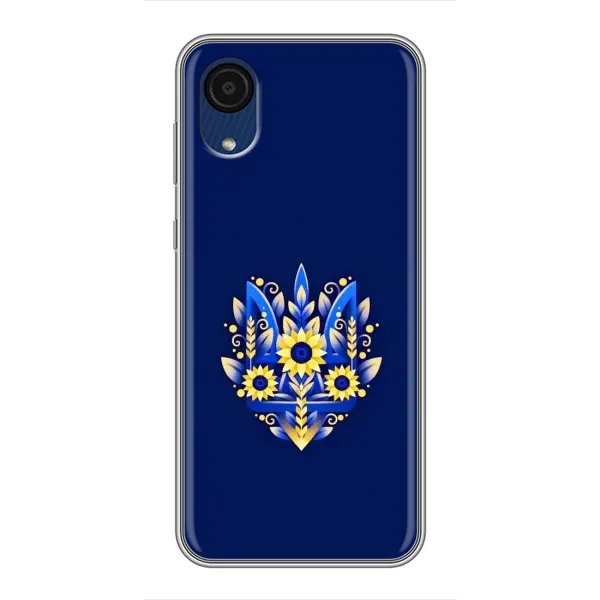 Чехол с рисунком «Цветущий Герб» для Samsung Galaxy A03 Core