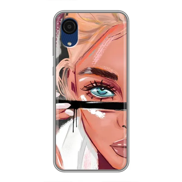 Чехол с рисунком «Девушка и ресницы» для Samsung Galaxy A03 Core