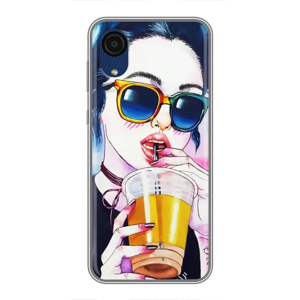 Чехол с рисунком «Девушка с коктейлем» для Samsung Galaxy A03 Core Чехол с рисунком «Девушка с коктейлем» для Samsung Galaxy A03 Core