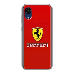 Силіконовий бампер з картинкою машини на Samsung Galaxy A03 Core (Ferrari Logo)
