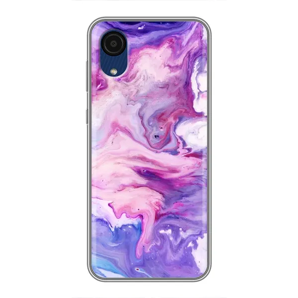 Чехол с рисунком «Фиолетовый мрамор» для Samsung Galaxy A03 Core Чехол с рисунком «Фиолетовый мрамор» для Samsung Galaxy A03 Core