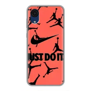 Силиконовый Чехол Nike Air Jordan на Самсунг А03 Кор (Just Do It)