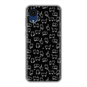 Чохол на тематику: Коти для Samsung Galaxy A03 Core (Котики на чорному)