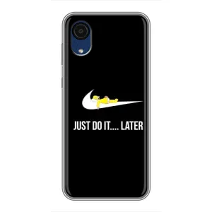 Силиконовый Чехол на Samsung Galaxy A03 Core с картинкой Nike (Later)