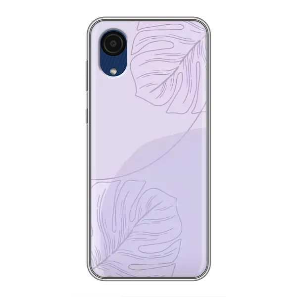 Чехол с рисунком «Монстера фиолетовая» для Samsung Galaxy A03 Core