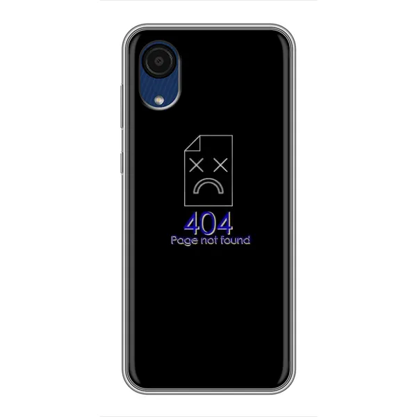 Чехол с рисунком «Ошибка 404» для Samsung Galaxy A03 Core Чехол с рисунком «Ошибка 404» для Samsung Galaxy A03 Core