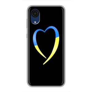 Силиконовый Чехол на Samsung Galaxy A03 Core (Я-Украина) (Украинское сердце)