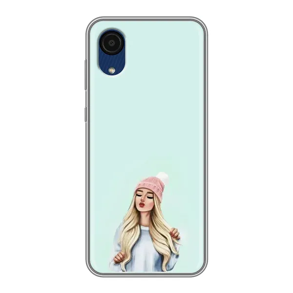 Чехол с рисунком «В шапке» для Samsung Galaxy A03 Core