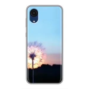 Силиконовый Чехол с одуванчиками на Samsung Galaxy A03 Core (Закат с одуванчиком)