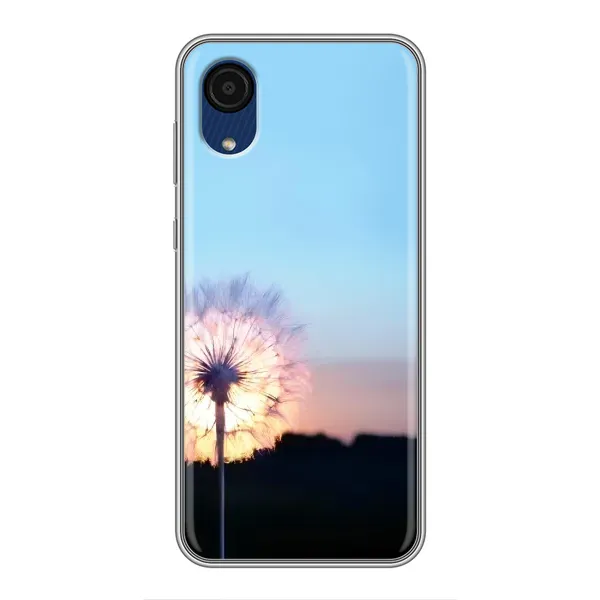 Чехол с рисунком «Закат с одуванчиком» для Samsung Galaxy A03 Core Чехол с рисунком «Закат с одуванчиком» для Samsung Galaxy A03 Core