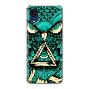 Чохли з принтом СОВИ для Samsung Galaxy A03 Core (Зелена сова)