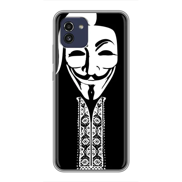 Чехол с рисунком «Анонимус» для Samsung Galaxy A03 (A035) Чехол с рисунком «Анонимус» для Samsung Galaxy A03 (A035)