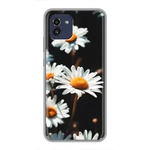 Чехол с ромашками на Samsung Galaxy A03 (A035) (Белые ромашки)