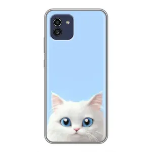 Чехол на тематику: Коты для Samsung Galaxy A03 (A035) (Белый кот)